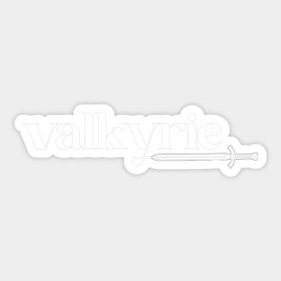 A Court of Silver Flames Valkyrie White Sticker